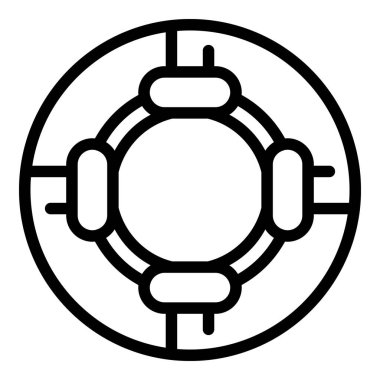 Lifebuoy simgesi ana hat vektörü. Sahil Güvenlik. Deniz kurtarma