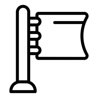 Sahil Güvenlik bayrağı ana hat vektörü. Su nakli. Deniz acil durumu