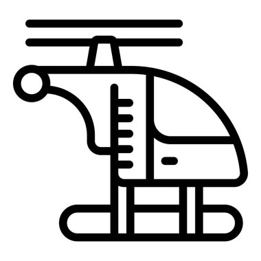 Hava taşıma simgesi ana hat vektörü. Sahil Güvenlik. Hava helikopteri