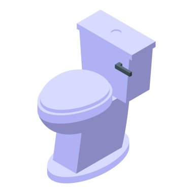 Ceramic toilet icon isometric vector. Public wc. Room floor