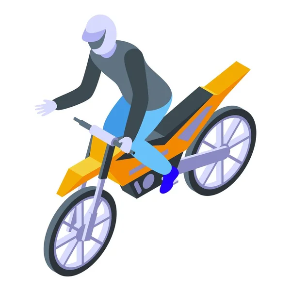 Moto Bike Icon Isometric Vector Race Cross Speed Action — Stock Vector