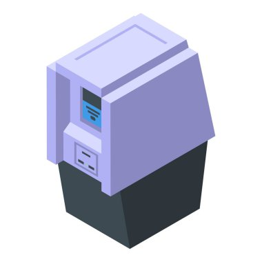 Digital device icon isometric vector. Election vote. Ballot online
