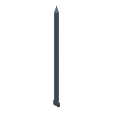 Steel tool icon isometric vector. Crowbar work. Pry hand