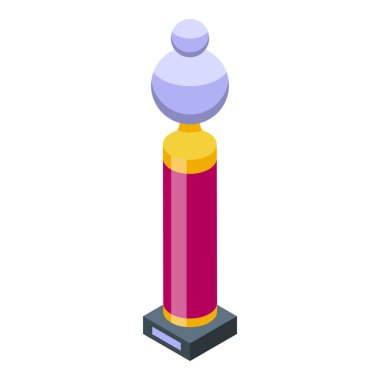Trophy icon isometric vector. Cup prize. Success reward