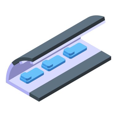 Bunker bedroom icon isometric vector. Bomb shelter. Base storage