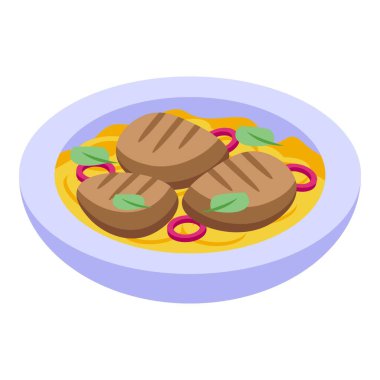 China meat icon isometric vector. Chinese food. Asia dish
