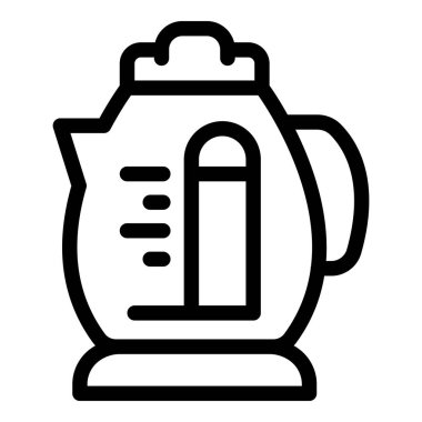 Kettle pot icon outline vector. Water pot. Steam cooking