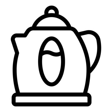 Hot kettle icon outline vector. Water pot. Boiler sea