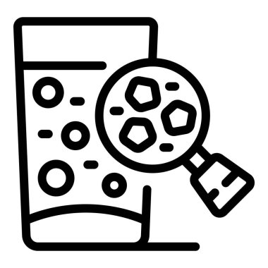 Water glass microplastics pollution icon outline vector. Garbage plastic. Sea recycle