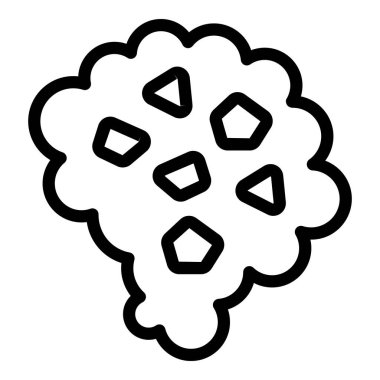 Big microplastics pollution icon outline vector. Ground food. Diagram sea