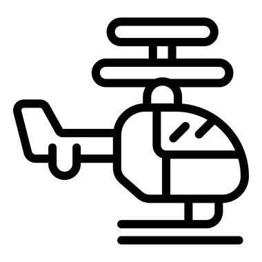 Radio control helicopter icon outline vector. Child toy. Rc child