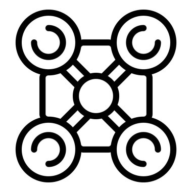 Radio control drone icon outline vector. Remote toy. Child play
