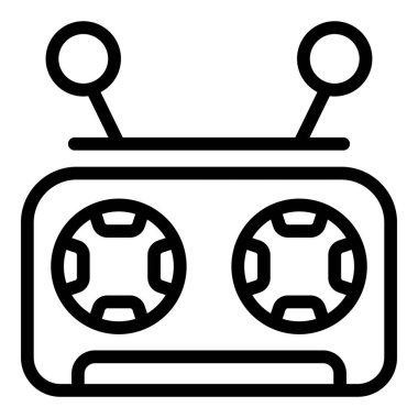 Radio control unit icon outline vector. Remote control. Toy rc model