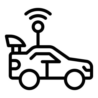Radio control race car icon outline vector. Toy remote. Play model