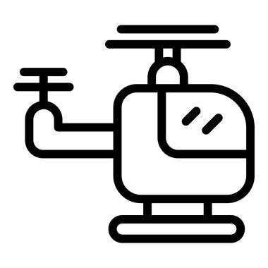 Rc helicopter car icon outline vector. Toy control. Model child