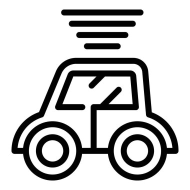 Rc car icon outline vector. Toy control. Model hobby