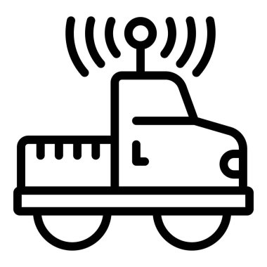 Truck radio control icon outline vector. Remote toy. Rc electronic