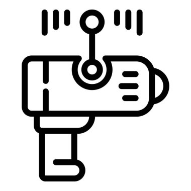 Pistol radio control icon outline vector. Remote toy. Rc digital
