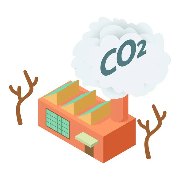 Εικονίδιο Βιομηχανικής Ρύπανσης Ισομετρικό Διάνυσμα Εργοστάσιο Σύννεφο Διοξειδίου Του Άνθρακα — Διανυσματικό Αρχείο