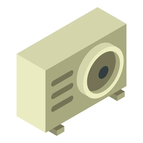 Ikona Venkovního Kompresoru Izometrický Vektor Moderní Venkovní Jednotka Klimatizace Externí — Stockový vektor