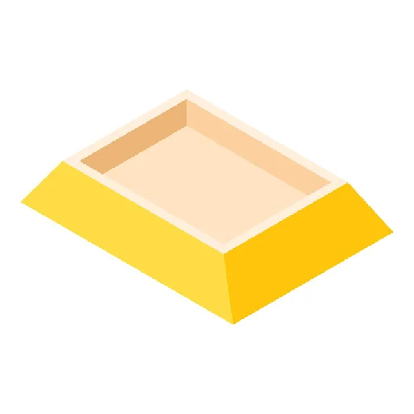 Изометрический Вектор Яркой Крышей Новая Желтая Крыша Иконы Жилого Дома — стоковый вектор