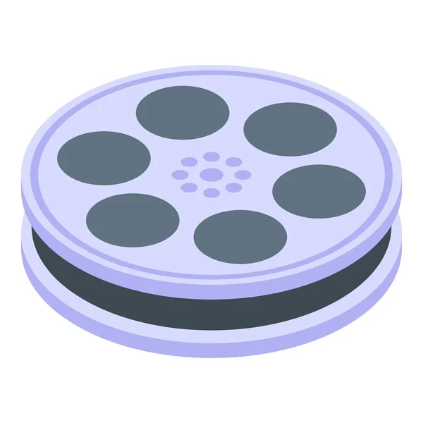 Filmbearbeitung Roll Symbol Isometrischen Vektor Filmmedien Computer Sound — Stockvektor