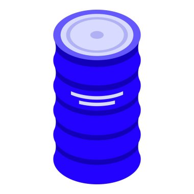 Zaman bataryası izometrik vektörü. Tam enerji. Ayna işareti