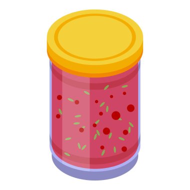 Chives kavanozu izometrik vektörü. Taze soğan. Pırasa yemek.