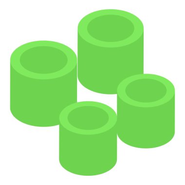 Kesilmiş soğan ikonu izometrik vektörü. Taze yemek. Baharat aroması