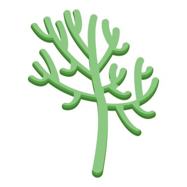 Yosun simgesi izometrik vektörü. Deniz çimi. Alga bitkisi