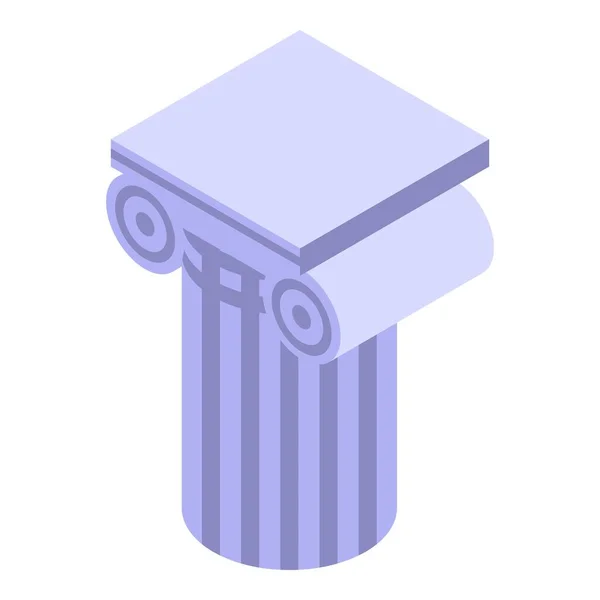 Icône Classique Vecteur Isométrique Histoire Grecque Temple Culture — Image vectorielle