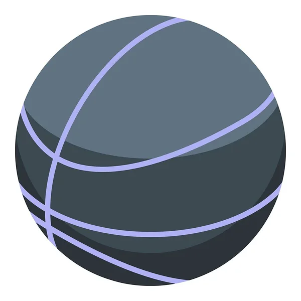 Icône Ballon Basket Vecteur Isométrique Sport Arbitre Objectif Jeu — Image vectorielle