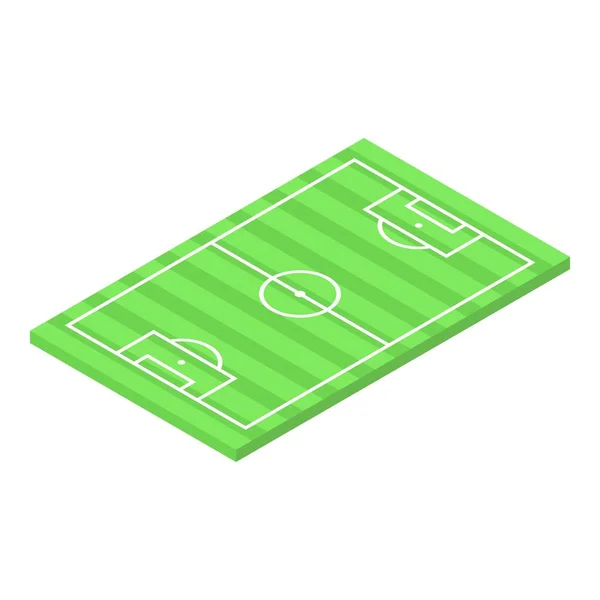 Icône Terrain Football Vecteur Isométrique Arbitre Football Carte Homme — Image vectorielle
