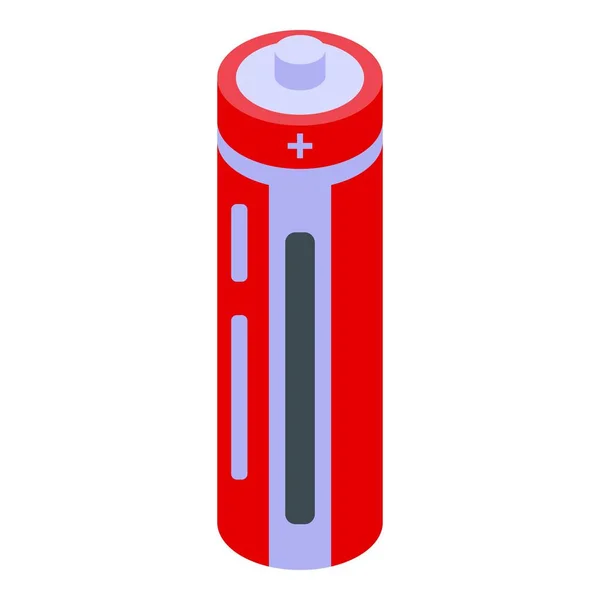 Ikona Baterie Izometrický Vektor Plnou Energii Nízká Nabíječka — Stockový vektor