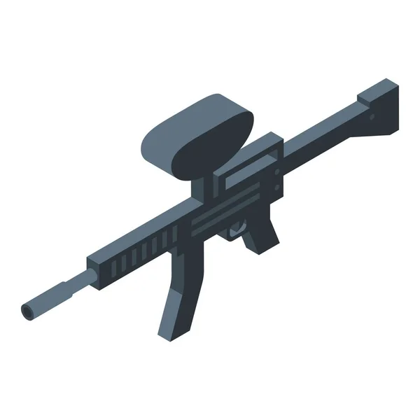 Піктограма Пістолета Кулемета Ізометричний Вектор Малювати Ігрова Маска — стоковий вектор