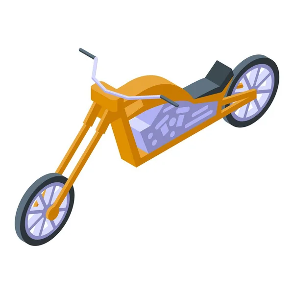 Chopper Spor Ikonu Izometrik Vektörü Bisiklet Sürmek Model Macera — Stok Vektör