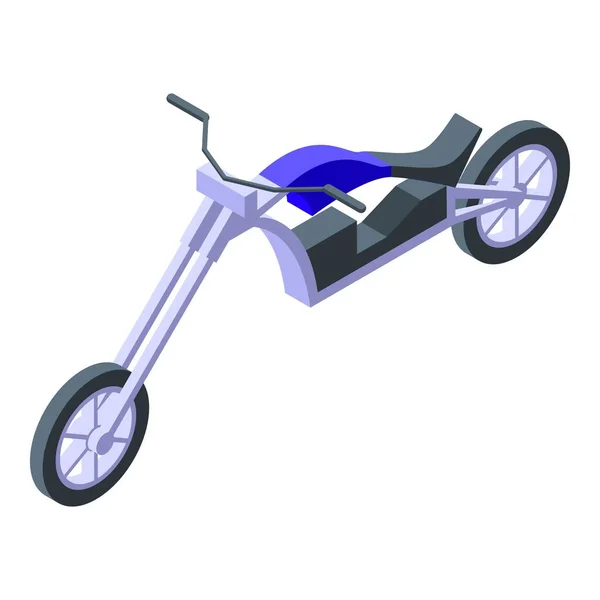 Chopper Lifestyle Symbol Isometrischen Vektor Fahrradmotor Kraftfahrzeugmotor — Stockvektor