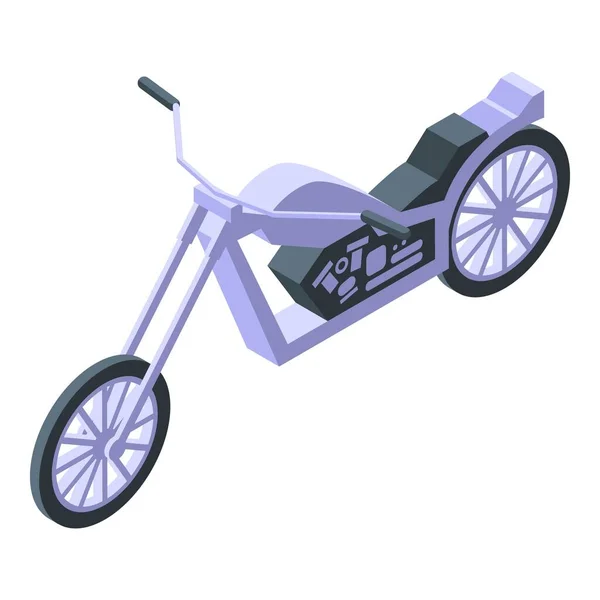 Піктограма Транспортного Засобу Chopper Ізометричний Вектор Велосипедна Поїздка Подорожі Спорт — стоковий вектор