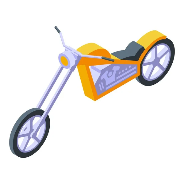 Motorradsymbol Isometrischer Vektor Abenteuer Roller Chopperfahrt — Stockvektor