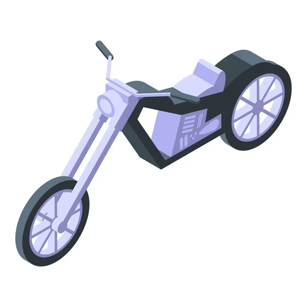 Icône Cycliste Vecteur Isométrique Voyage Motard Moteur Sport — Image vectorielle