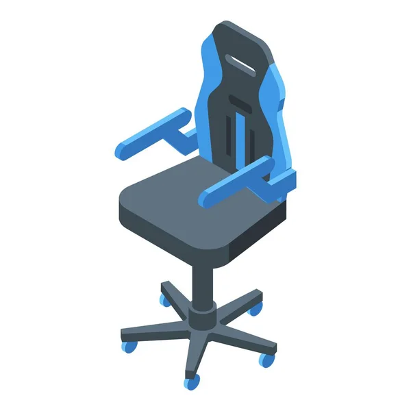 Gaming Chair Icon Isometric Vector Game Furniture Front Seat — Stock Vector