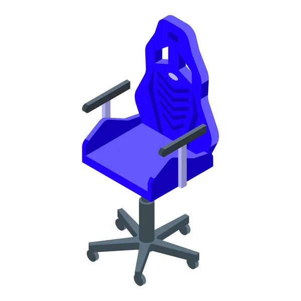 Ícone Cadeira Azul Vetor Isométrico Mobiliário Jogo Assento — Vetor de Stock