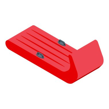 Kar tüpü izometrik vektörü. Kış tatili Sıra dışı ekipman