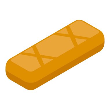 Pişmiş yay rulosu ikon izometrik vektörü. Çin menüsü. Asya yemekleri