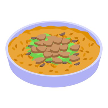 Ürdün pirinç ikonu izometrik vektörü. Ulusal ülke. Şehir turisti