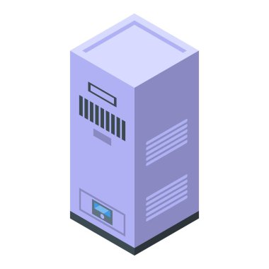 Gaz sistemi ikon izometrik vektörü. Boru endüstrisi. İnsan aygıtı