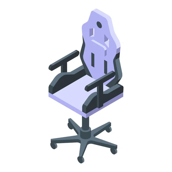 Bürospiel Stuhl Symbol Isometrischen Vektor Gamer Möbel Sport Elektronik — Stockvektor