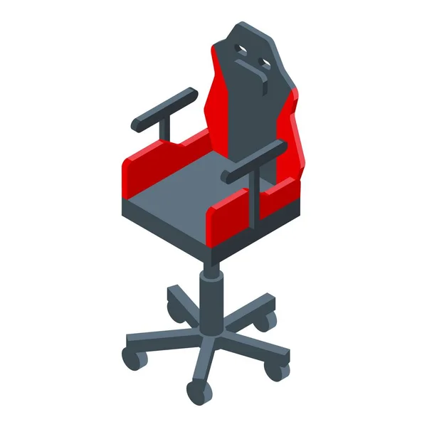 Sport Chair Icon Isometric Vector Gamer Furniture Streamer Monitor — Stock Vector