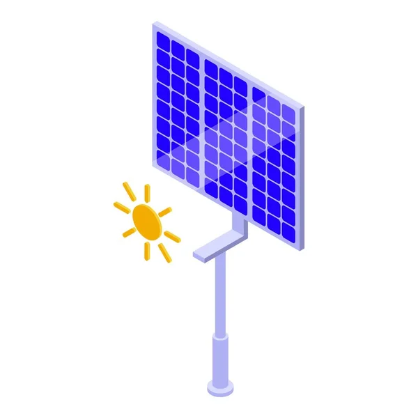 Painel Solar Ícone Vetor Isométrico Empresa Ecologia Natureza Ecológica —  Vetores de Stock