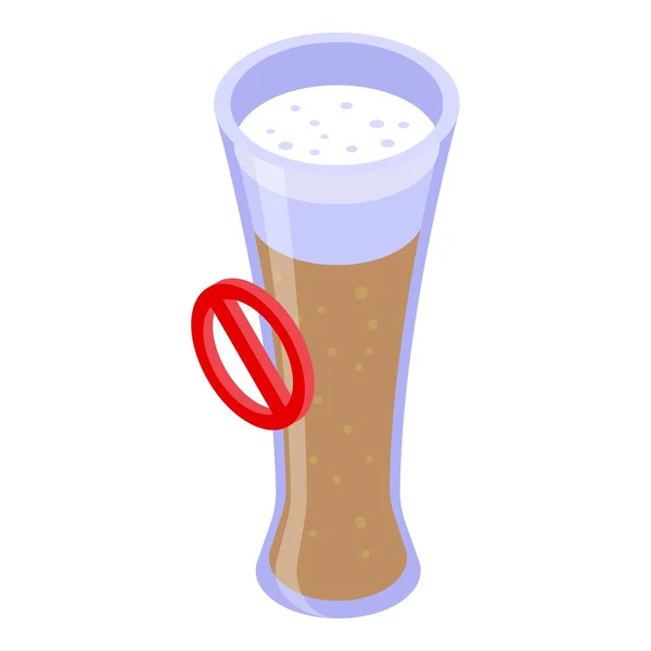 Niet Alcoholisch Bier Sap Icoon Isometrische Vector Natronwijn Drinkfeest — Stockvector